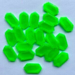 BULK 20 Large Green Rupees Translucent Plastic Zelda
